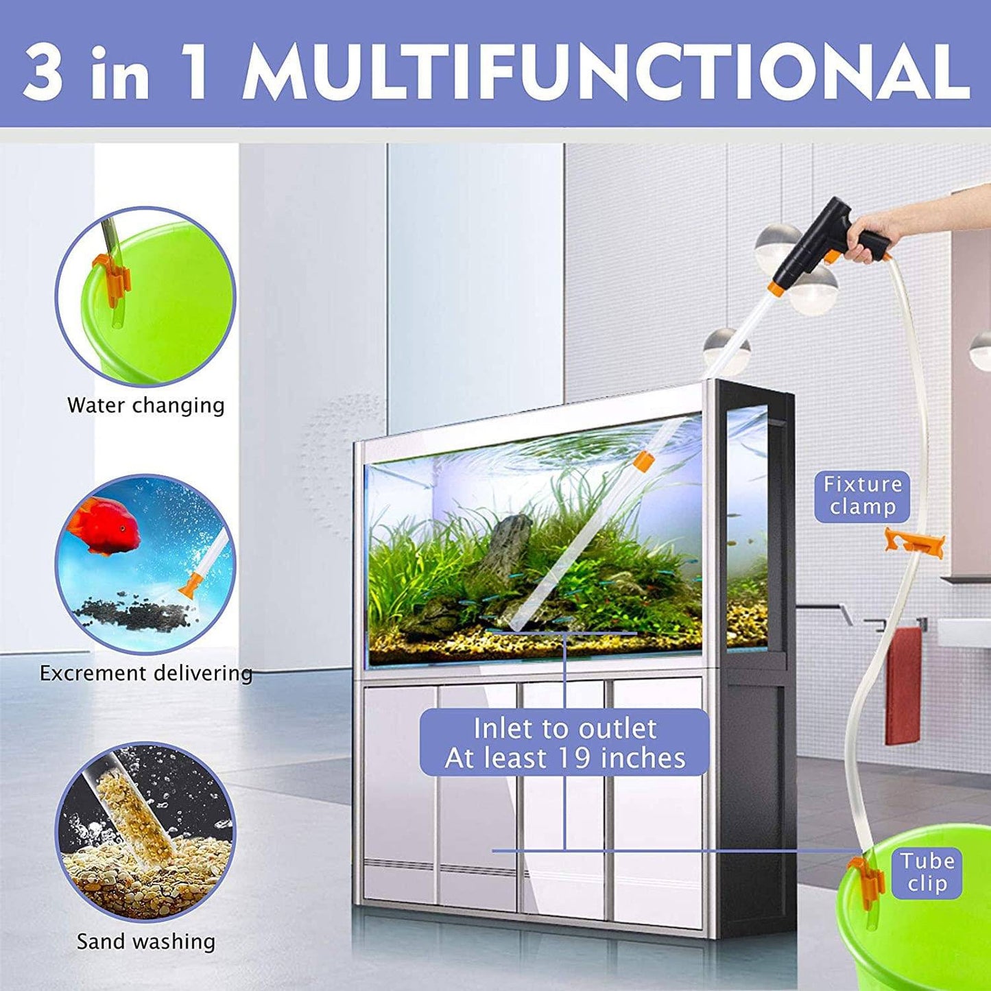 Aquarium Vacuum Gravel Cleaner : Fish Tank Pump Cleaner - SKINMOZ MARKET