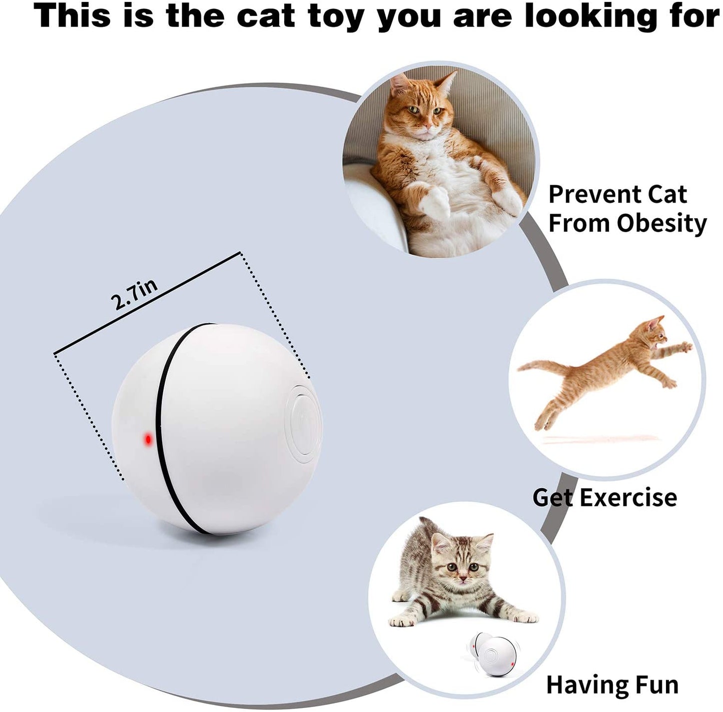 Electric Cat Toy Ball: Automatic Smart Ball Training Cat Toy