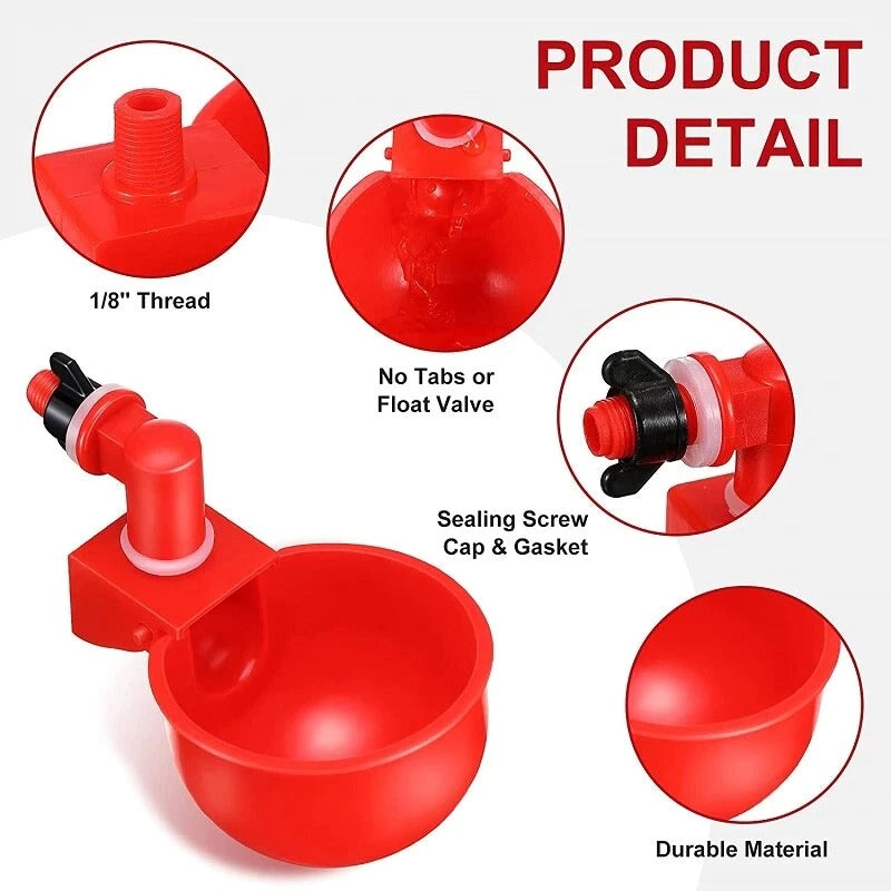 Automatic Chicken Cup Waterer : Auto Poultry Water Cup - SKINMOZ MARKET
