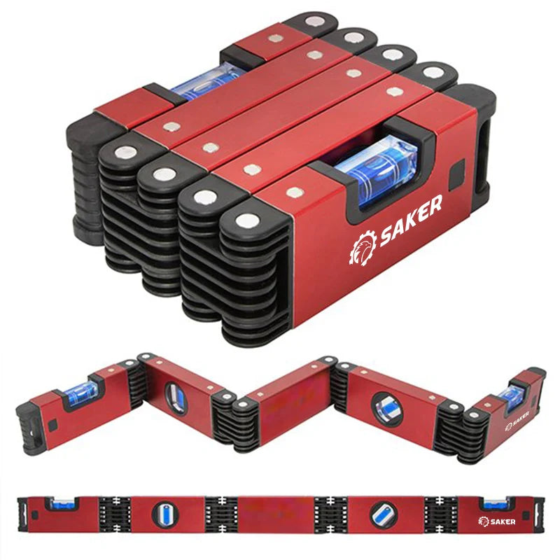 Foldable Level With 45°/90°/180° Bubbles - Saker Measuring Tool