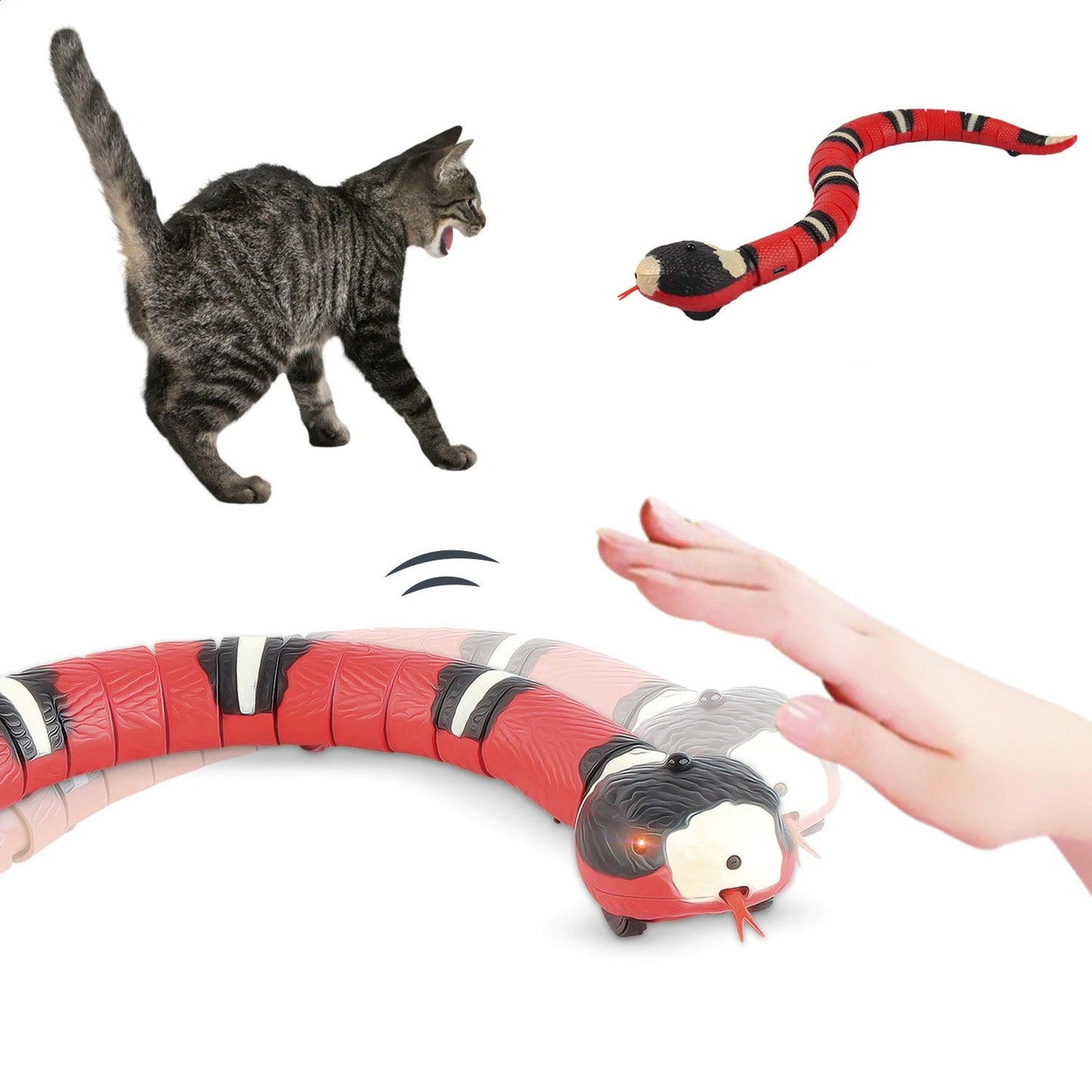 Snake Cat Toy - Interactive Rechargeable Snake Toy - SKINMOZ MARKET