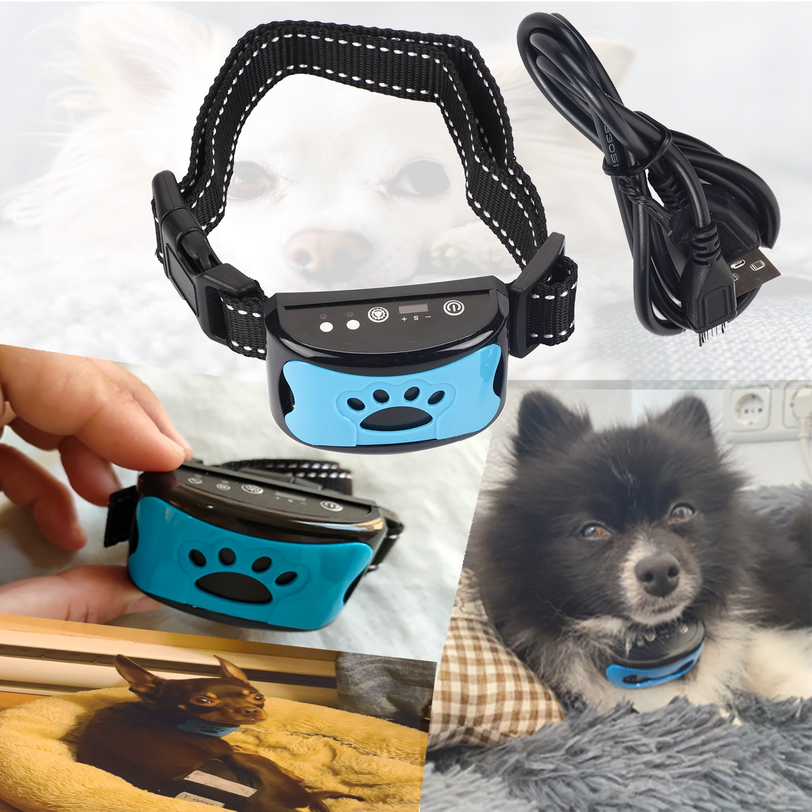 Dog Bark Control Collar : Anti Barking Device, No Shock Humane - SKINMOZ MARKET