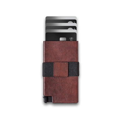 Metal Wallet: Metal Card Holder Leather Anti-Theft - Slim Aluminum Protection Wallet - SKINMOZ MARKET