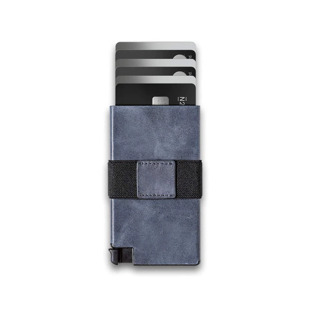 Metal Wallet: Metal Card Holder Leather Anti-Theft - Slim Aluminum Protection Wallet - SKINMOZ MARKET