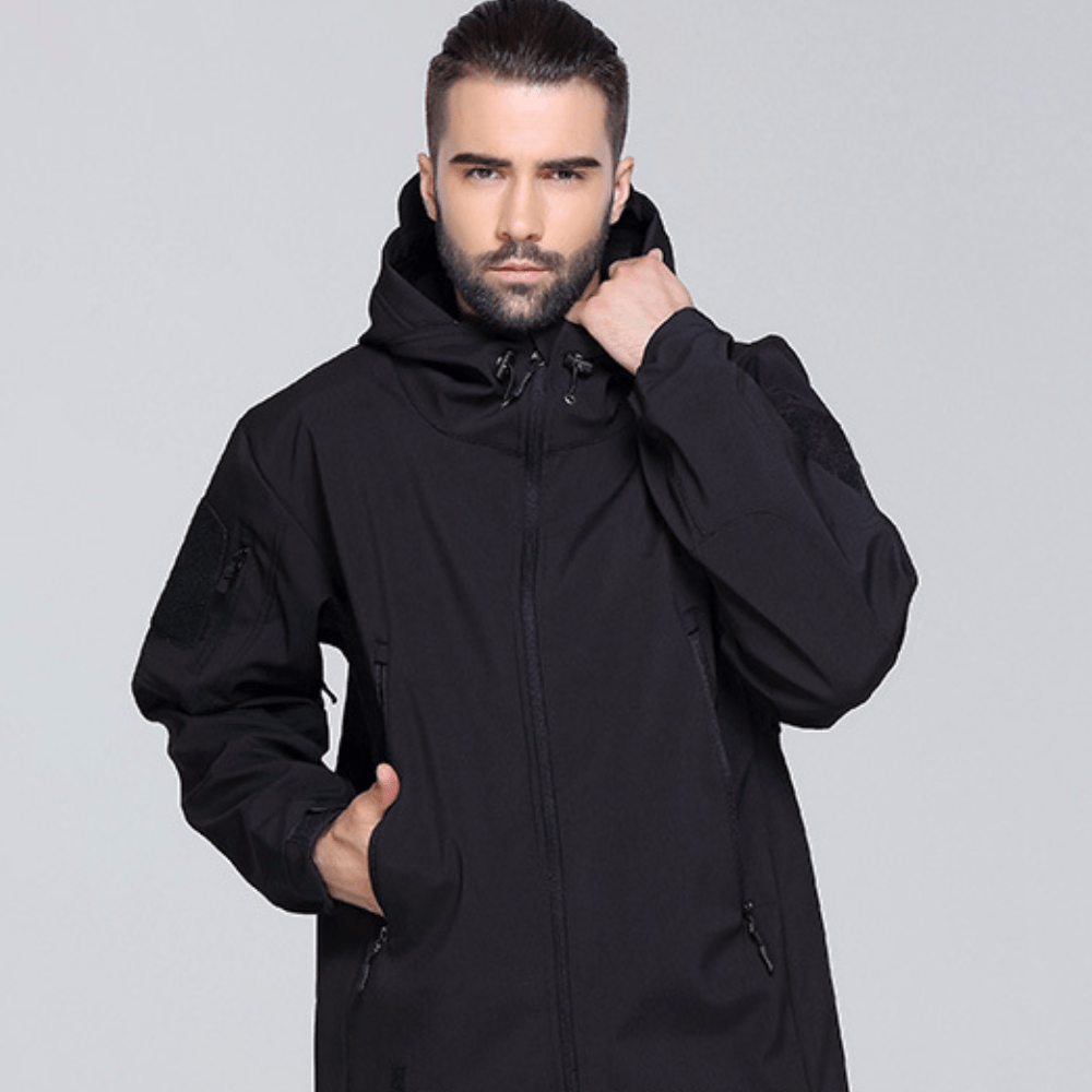Military Tactical Plain Jacket Waterproof - Military Outdoor And Hiking Soft Shell Hooded Up To 5XL - SKINMOZ MARKET