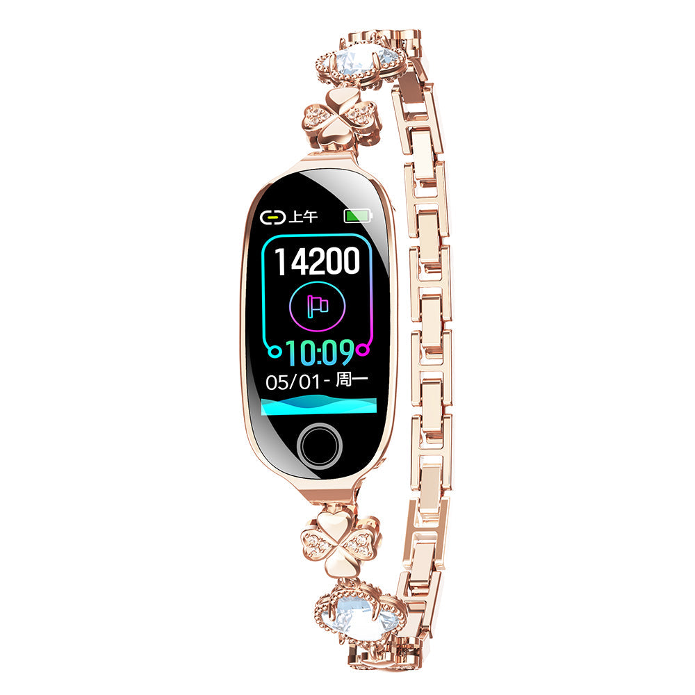 Blood Sugar Blood Pressure monitoring Luxury Diamond Design Fashion Smartwatch