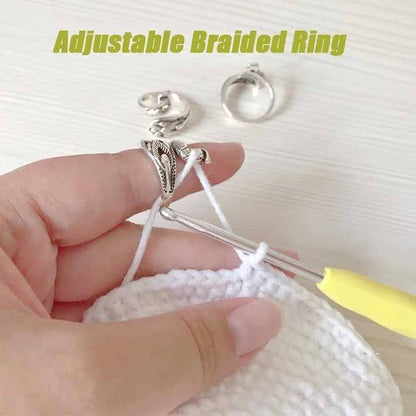 Adjustable Knitting Loop Crochet Loop Ring - Knitting Accessories - SKINMOZ MARKET