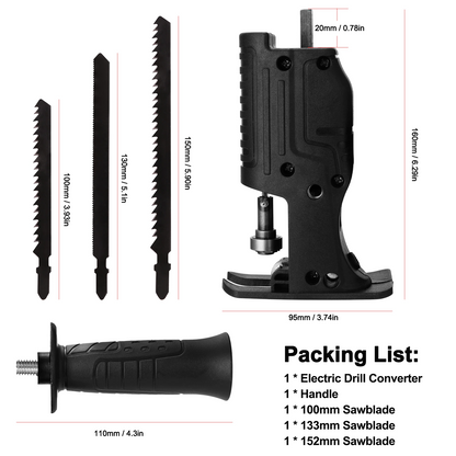 Electric Reciprocating Saw Portable : Wood Cutter Electric Drill Attachment - SKINMOZ MARKET