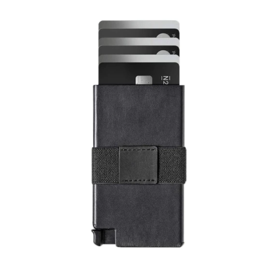 Metal Wallet: Metal Card Holder Leather Anti-Theft - Slim Aluminum Protection Wallet - SKINMOZ MARKET