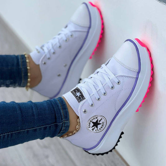 Canvas Shoes Women Fashion Trainers: Canvas Sneakers - SKINMOZ MARKET