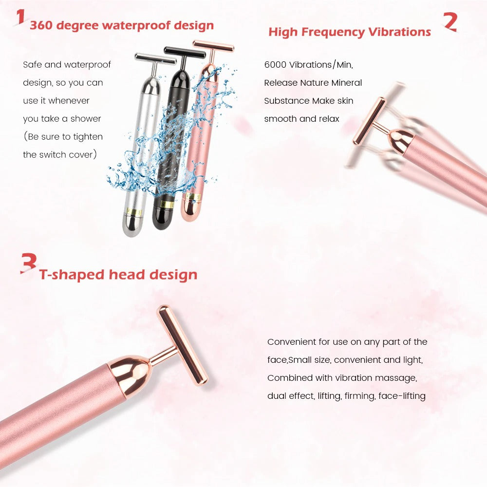 Face Massager Roller: Electric Facial Massage Roller Anti-Aging Tool - SKINMOZ MARKET