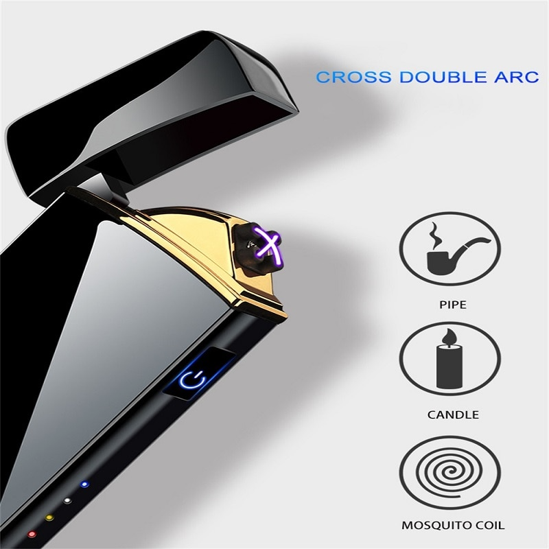 Rechargeable Lighter : Electric Metal Portable Lighter USB - SKINMOZ MARKET