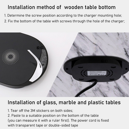 Invisible Wireless Charger USB and US Plug For Phone