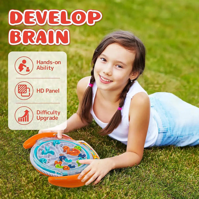3D Gear Maze Ball Puzzle – Educational Handheld Balance & Concentration Toy for Kids