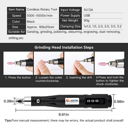 Electric Engraver Pen: Rechargeable USB Engraving Portable Pen