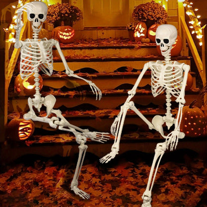 Giant XL 8 Ft Halloween Skeleton Decoration | Posable Outdoor