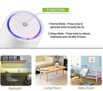 Air Purifier For Home With True HEPA Filter For Smoke Gray - SKINMOZ MARKET