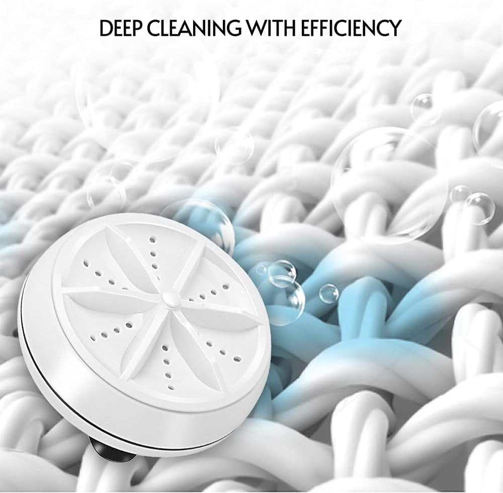 2-in-1 Portable USB Washing Machine – Mini Travel Turbine Washer for Clothes & Small Items