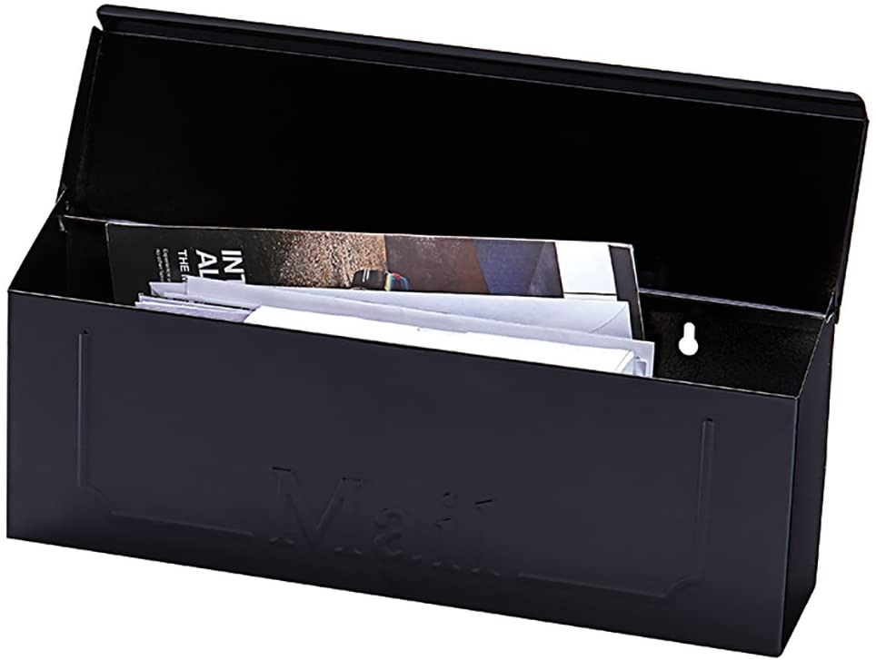 Mailboxes Mini Townhouse - Wall Mount Mailbox Small Capacity Galvanized Steel Black - SKINMOZ MARKET