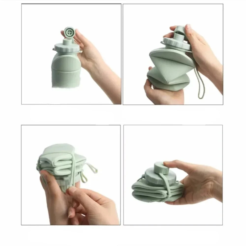 600ml Folding Silicone Water Bottle Built for Life on the Move