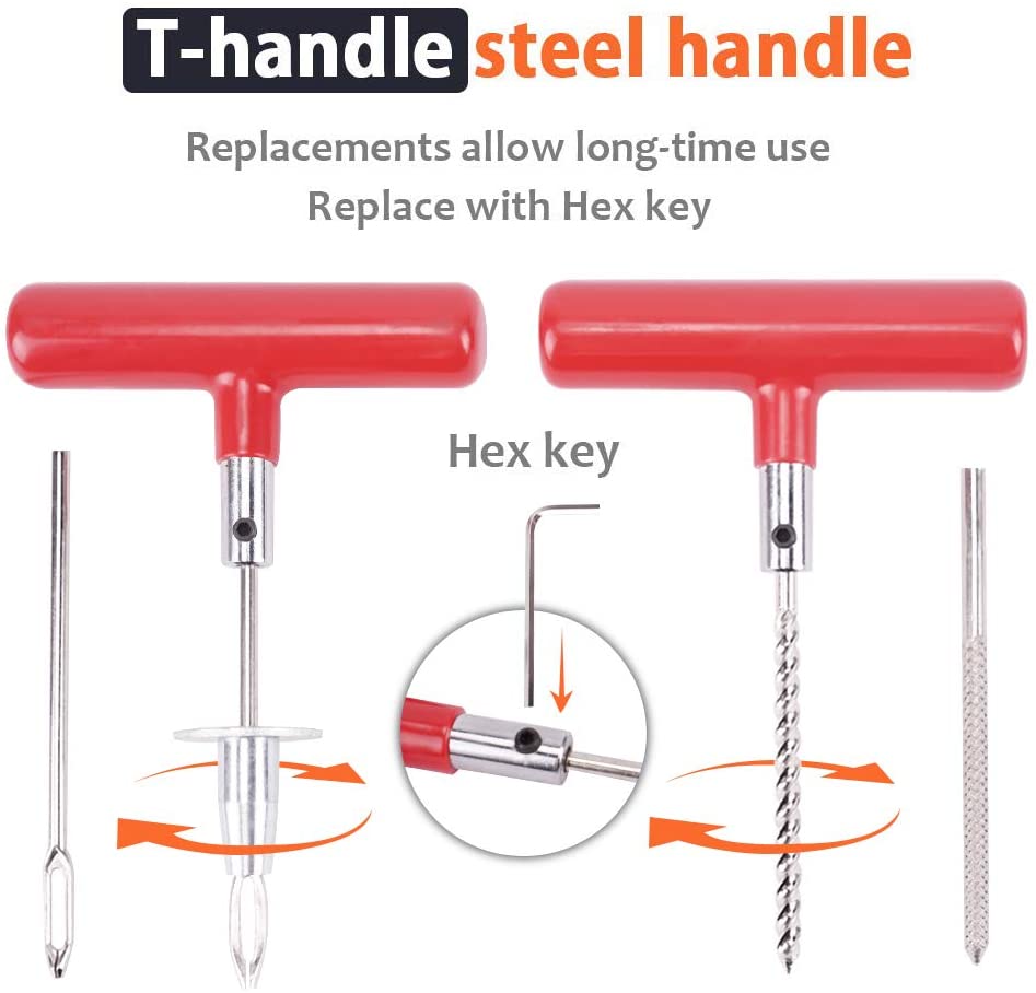 Tire Repair Kit for Tubeless Tires : 98 Pcs For Cars, Trucks, Motorcycles - SKINMOZ MARKET