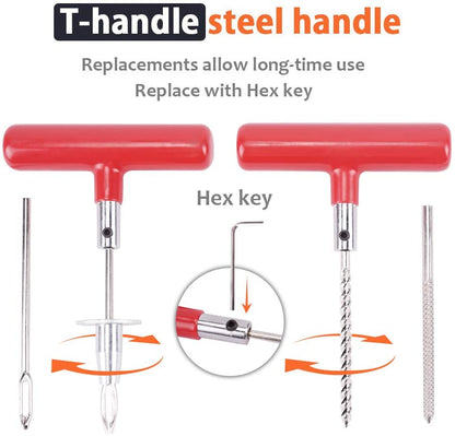 Tire Repair Kit for Tubeless Tires : 98 Pcs For Cars, Trucks, Motorcycles - SKINMOZ MARKET