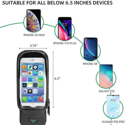 Bike Bag - Rockbros Waterproof Bicycle Bag With Phone Holder 6.5 Inches - SKINMOZ MARKET