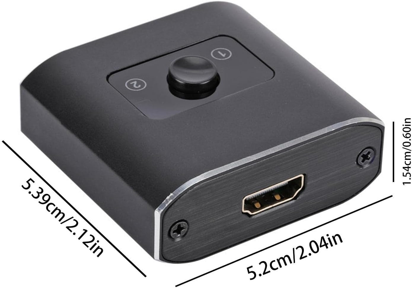 2-Port HDMI Splitter 4K – Dual Monitor Adapter for TVs & Laptops