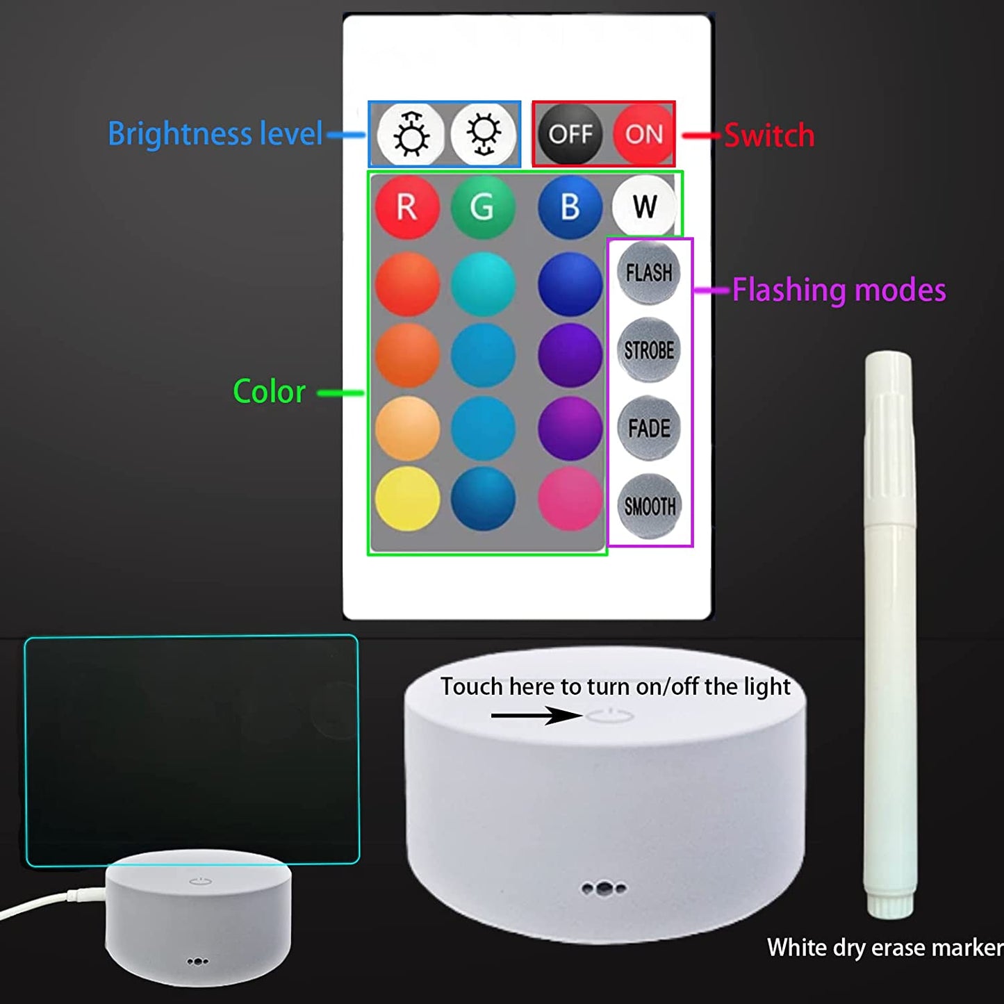 Note Board Led: Note Board Creative Led Night Light USB Message Board