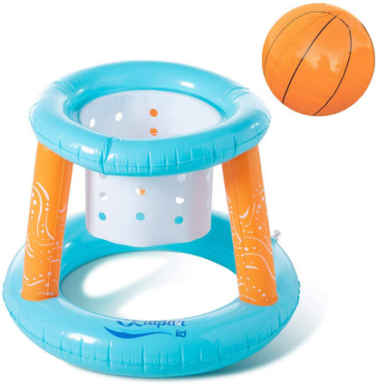 Inflatable swimming pool buoy set volleyball net and basketball Goal Hoop, Poolside Toy - SKINMOZ MARKET