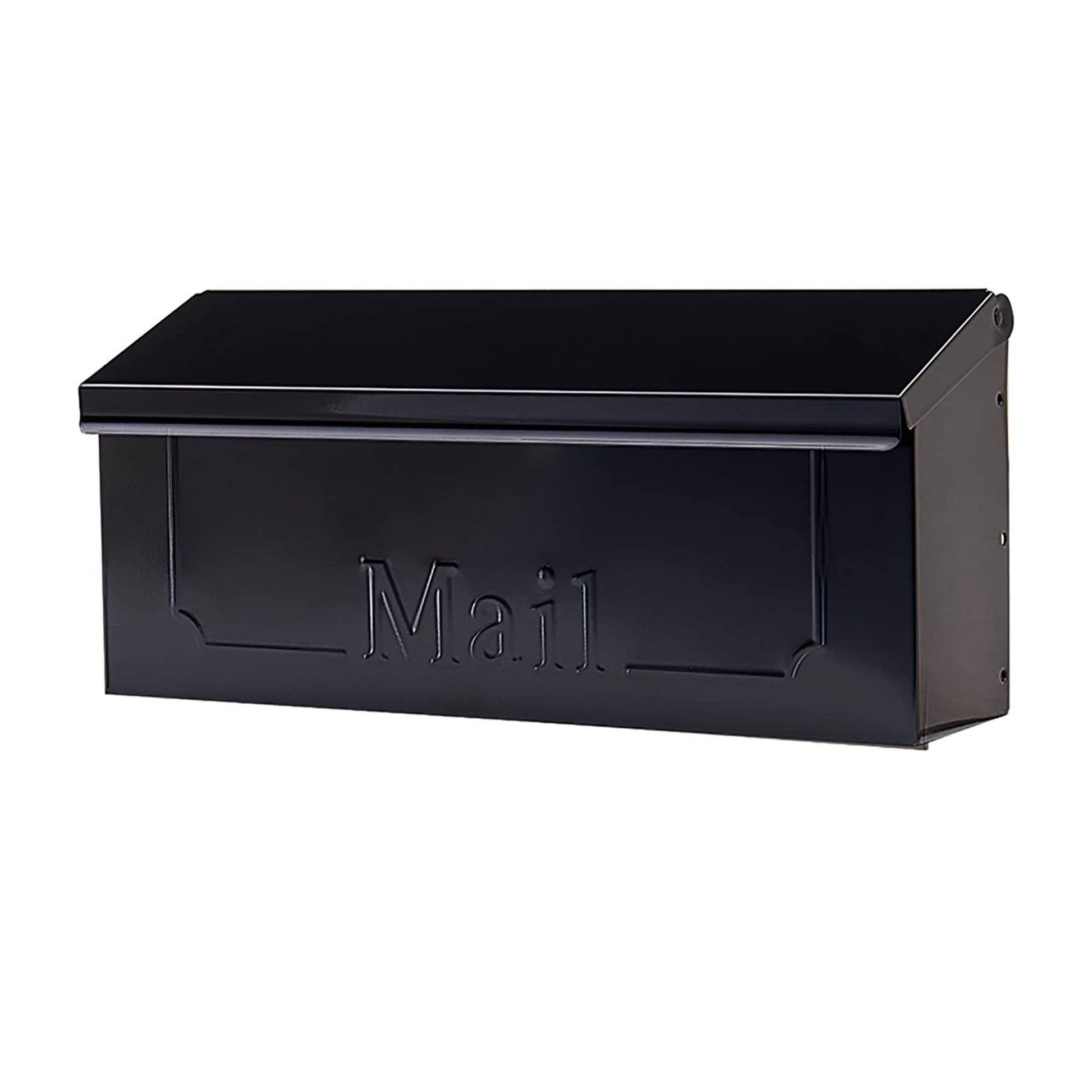 Mailboxes Mini Townhouse - Wall Mount Mailbox Small Capacity Galvanized Steel Black - SKINMOZ MARKET