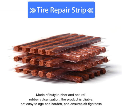 Tire Repair Kit for Tubeless Tires : 98 Pcs For Cars, Trucks, Motorcycles - SKINMOZ MARKET