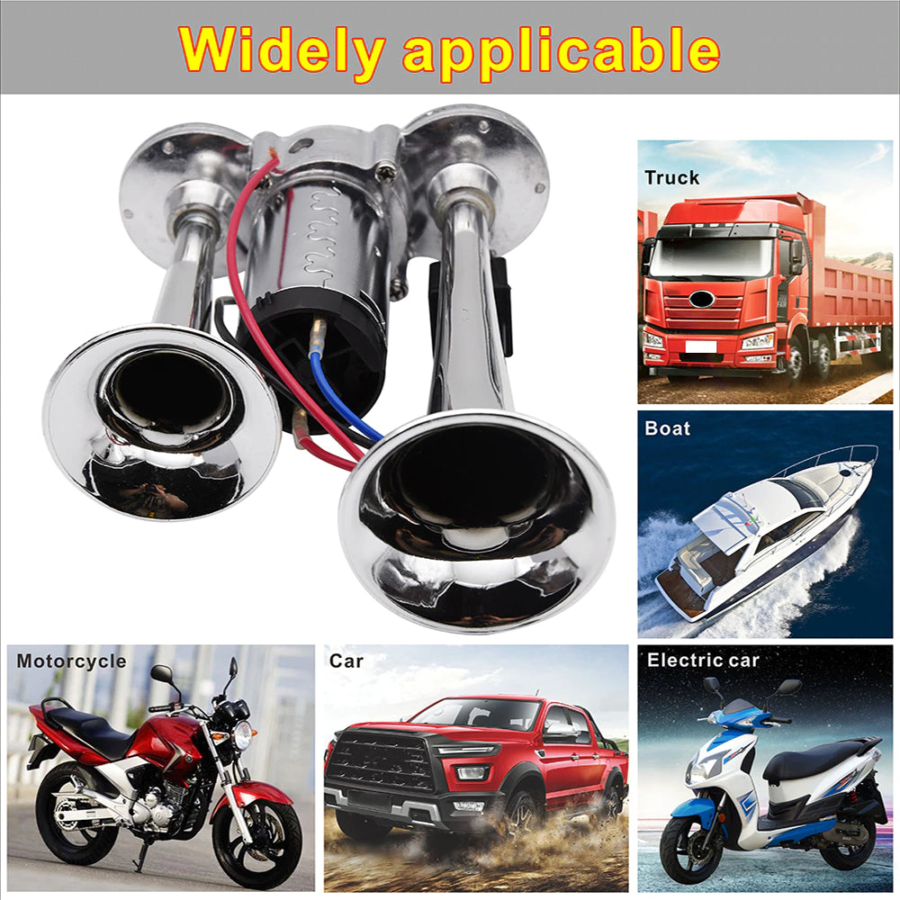 Car Electric Dual Horn Truck Boat Train Speaker: Loudest Trumpets 600DB - SKINMOZ MARKET