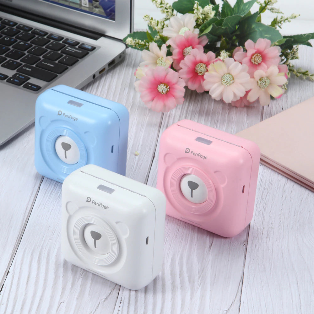 Mini Photo Printer: Instant Portable Wireless Printer + 6 Rolls