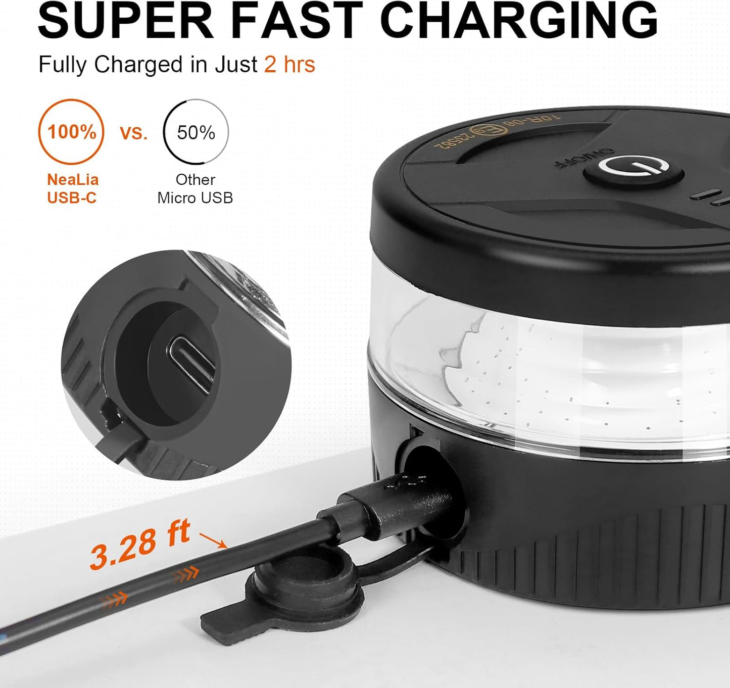 Mini Portable LED Beacon Light Magnetic Wireless USB-C Rechargeable Strobe Lights IP67 Waterproof