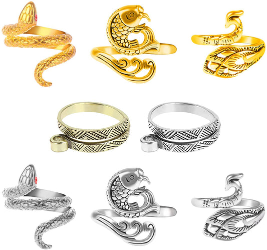 Adjustable Knitting Loop Crochet Loop Ring - Pack Of 8 Knitting Accessories - SKINMOZ MARKET