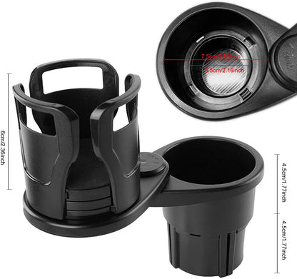 Car Dual Cup Holder - Multifunctional Car Cup Holder Expander Adapter 2 in 1 - SKINMOZ MARKET