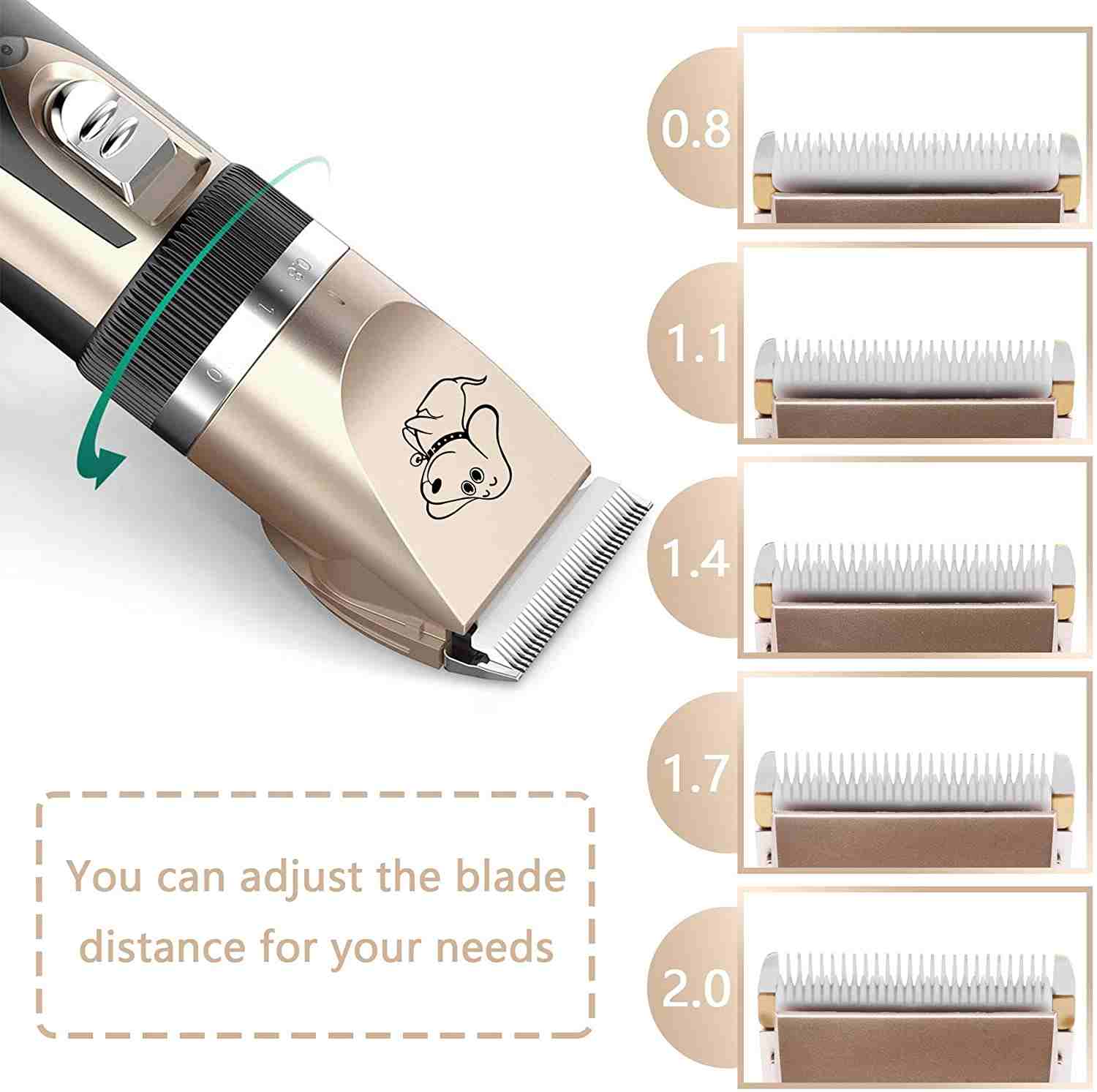 Dog Shaver Clippers Low Noise Rechargeable: Hair Clippers Set for Dogs Cats Pets - SKINMOZ MARKET