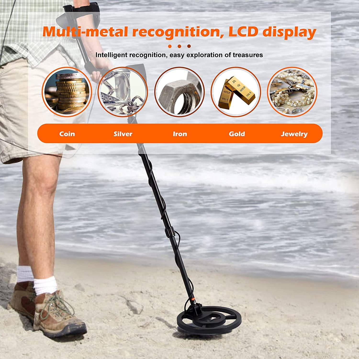 Gold Metal Detector Waterproof : Underwater Gold Finder Deep Ground For Beginners And Kids - SKINMOZ MARKET