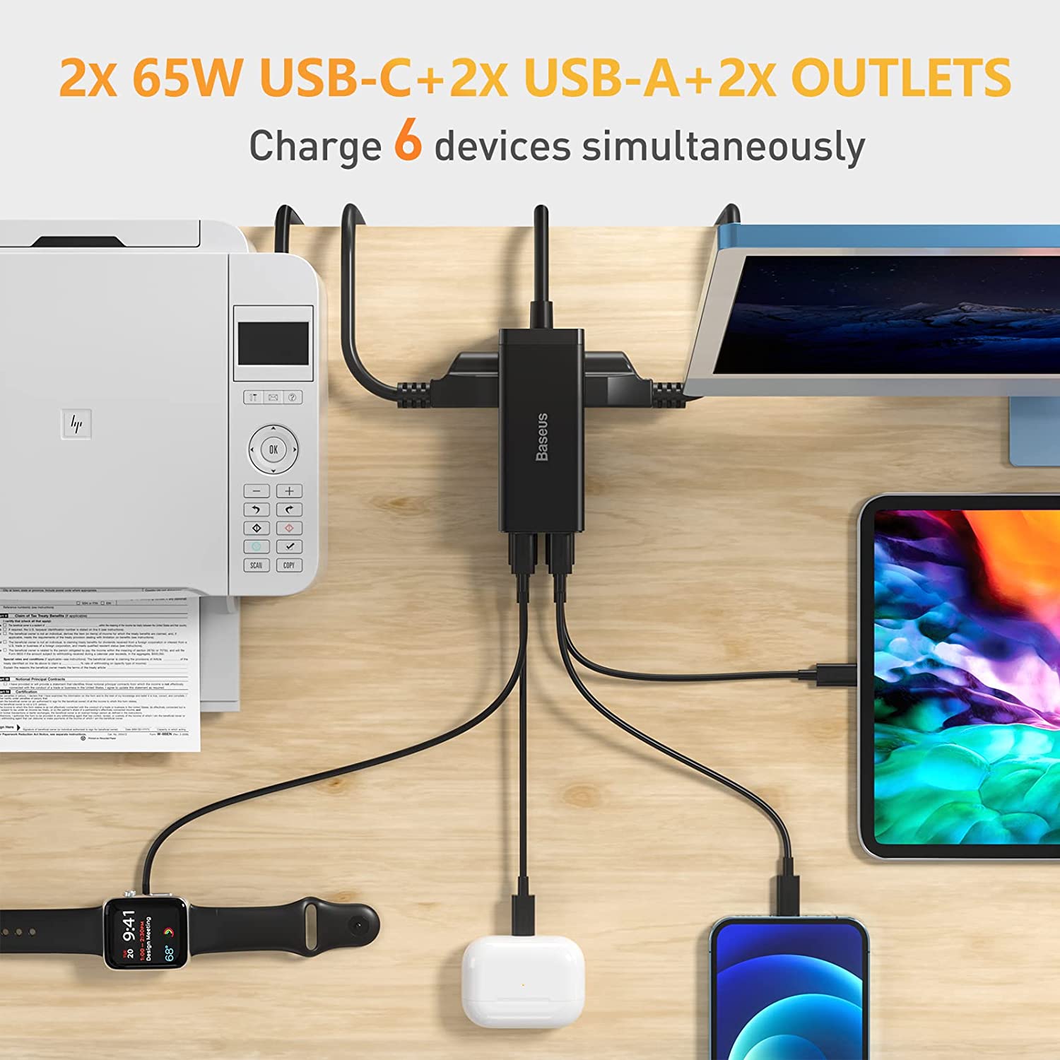Gan Charger USB-C  : Fast Charging Multiport Charger For MacBook And Iphone - SKINMOZ MARKET
