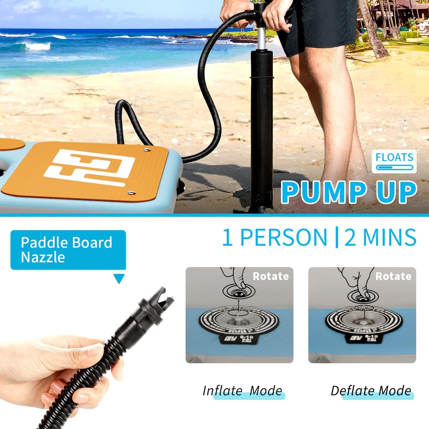 Inflatable Dog Water Ramp 60x40 in