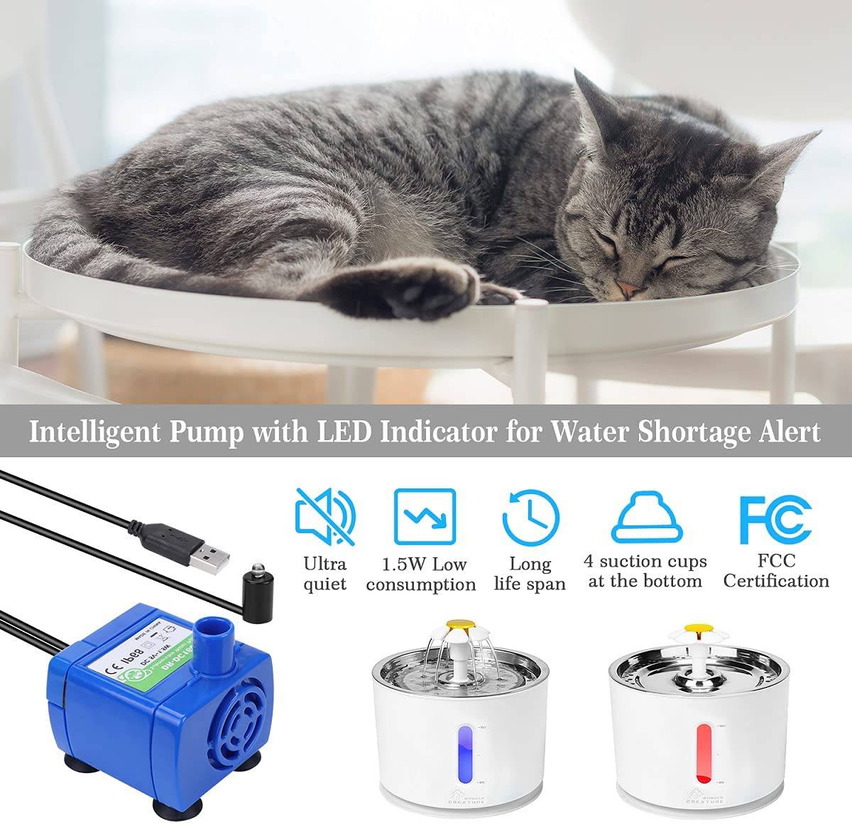 Cat Water fountain - Automatic waterfall For Cat And Dog Easy Drinking - SKINMOZ MARKET