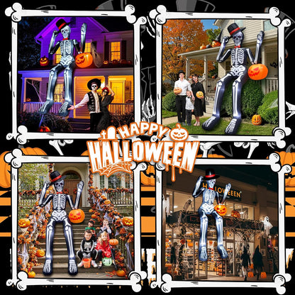 Giant XL 12 Ft Halloween Skeleton Decoration