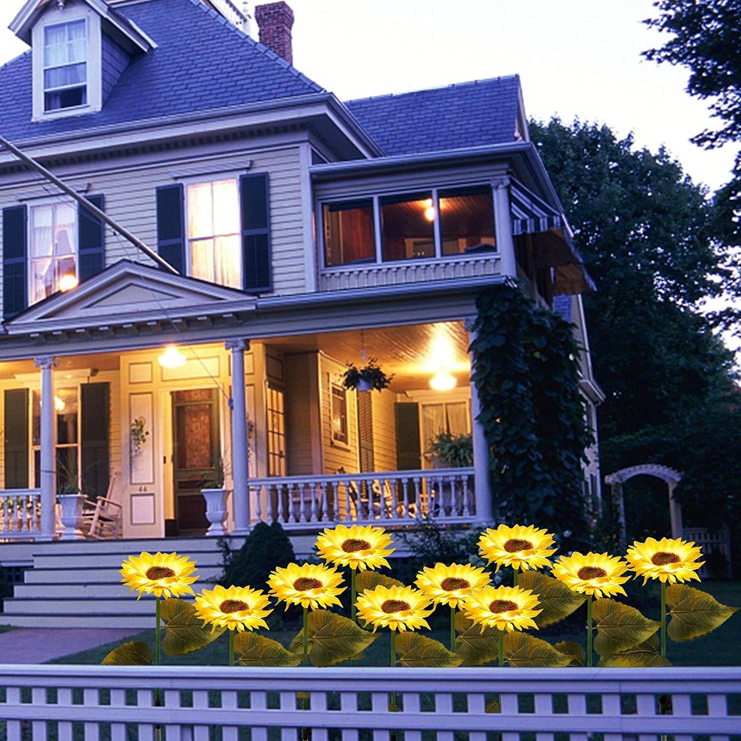 Solar Flower Stake Lights : 2-Pack Garden Outdoor Sunflower Solar Lighted LED - SKINMOZ MARKET