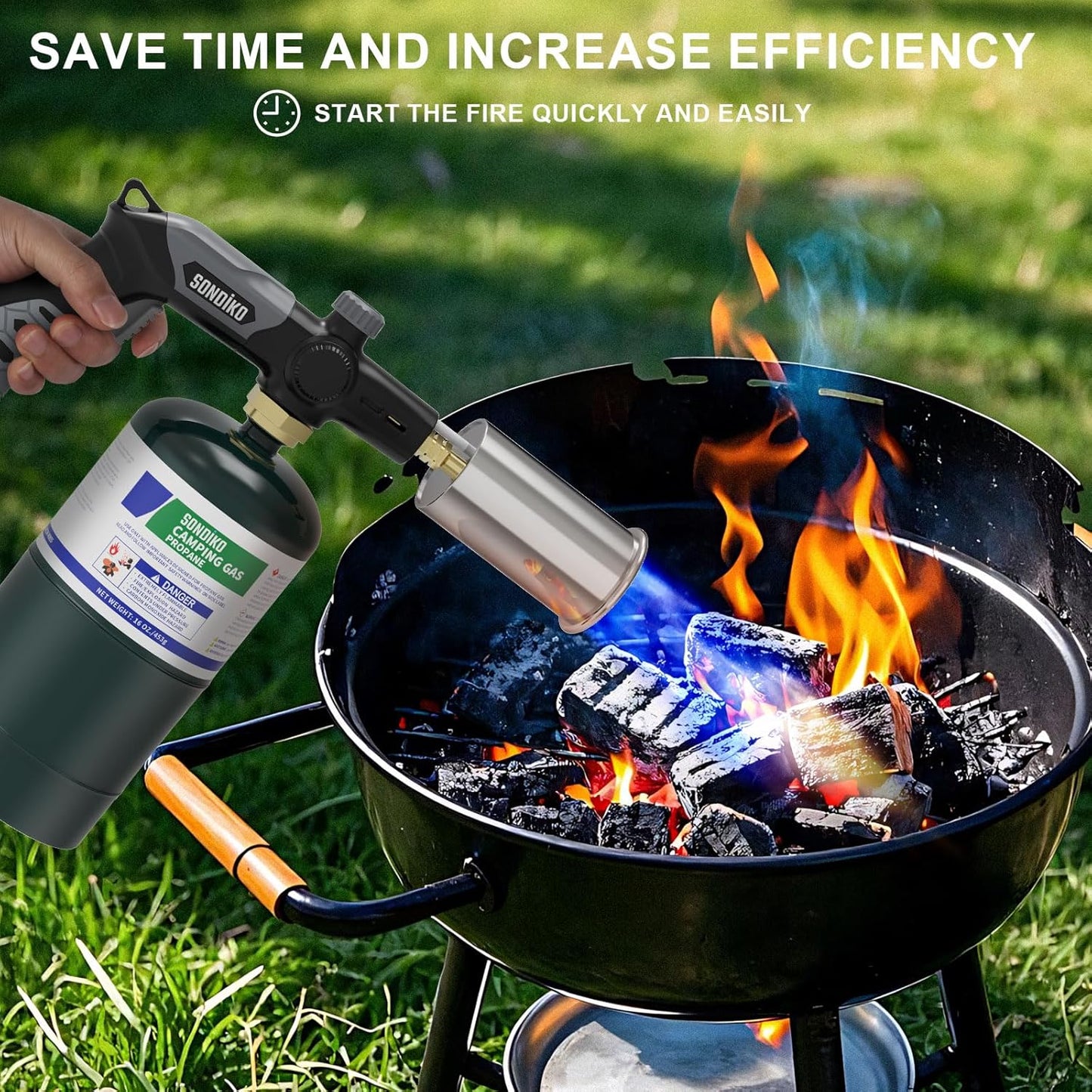 SKINMOZ Propane Torch Works With Propane