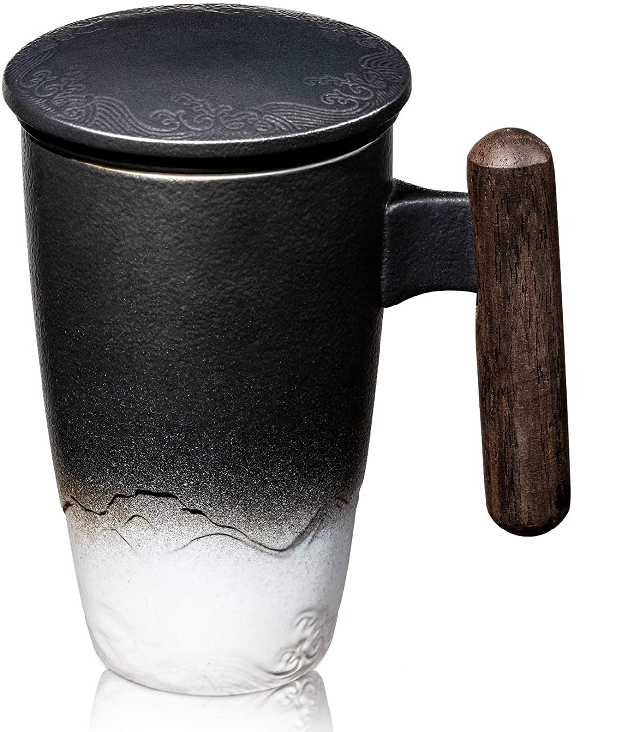 Ceramic Mug : Retro Tea Coffee Cup Creative Stoneware Cups 400ml - SKINMOZ MARKET