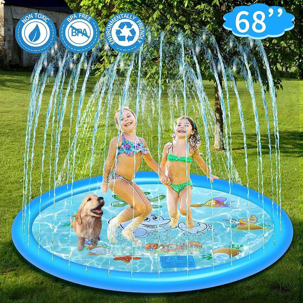 Sprinkler For Kids And Baby Outdoor Splash Pad Inflatable Toy For Summer 68'' - SKINMOZ MARKET