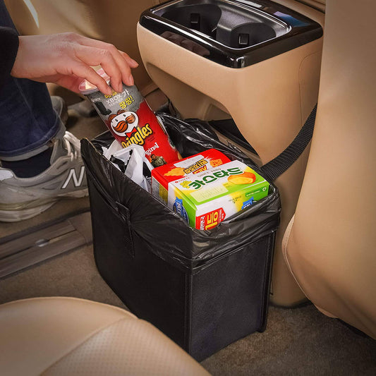 Car Trash Can : Foldable Car Garbage Bag Patented Car Bin Waste Basket Comfortable - SKINMOZ MARKET