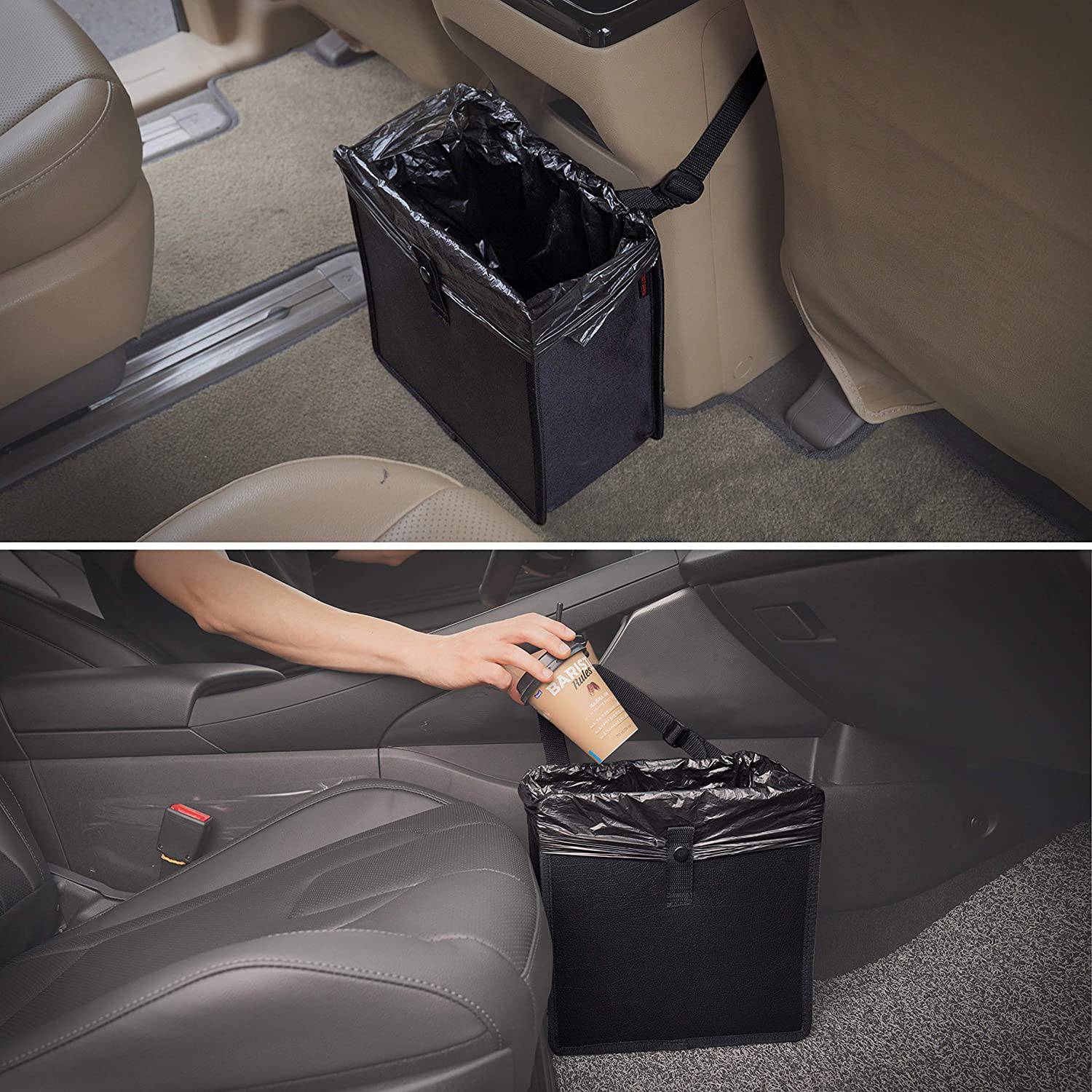 Car Trash Can : Foldable Car Garbage Bag Patented Car Bin Waste Basket Comfortable - SKINMOZ MARKET