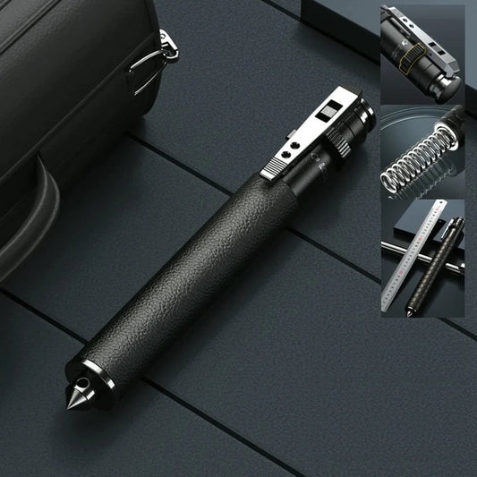 Self-Defense Trekking Pole – Automatic Hiking Stick with Ergonomic Grip for Outdoor Safety